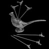 Set of coktail picks Pewter Pheasant