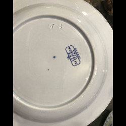 Creil et Montereau modèle Japon XIXe  assiette table faience 23 cm