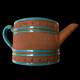 Watcombe Torquay Christopher Dresser théière ocre et émail turquoise