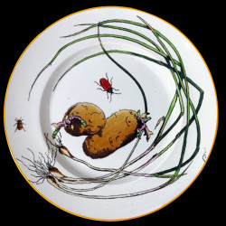 Assiette de table Légumes Creil & Montereau XIXe siècle