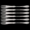 6 Silver melon forks