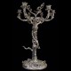 Candelabre bronze argenté 75 cm