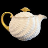 Cream and gold porcelain teapot