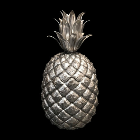 Seau à glaçon Ananas par Mauro Manetti en métal argenté