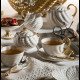 Golden porcelain teapot