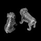 SALT & PEPPER SHAKERS PEWTER Bulldog