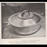 Petit plat 22,5 cm CGT paquebot Normandie design Luc Lanel 1ère classe métal argenté