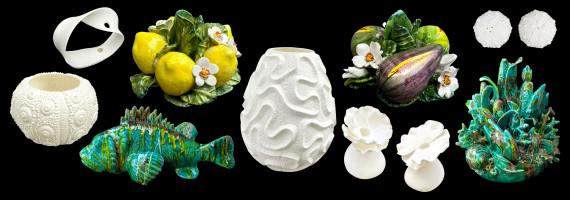 Earthenware Candleholders and Decorations